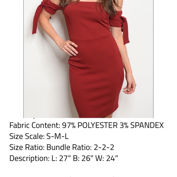 New Off The Shoulder Wine Party Dress ~ Valentine - Picture 3 of 4